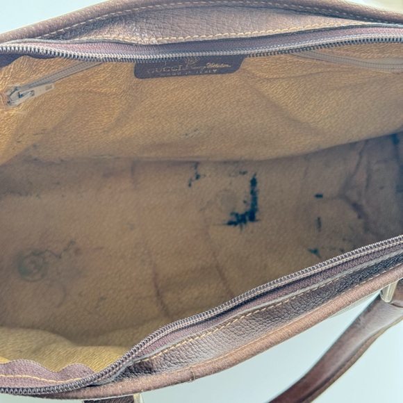 Vintage GUCCI Bag/ Briefcase/ Satchel with GG and iconic Stripe - Picture 6 of 15